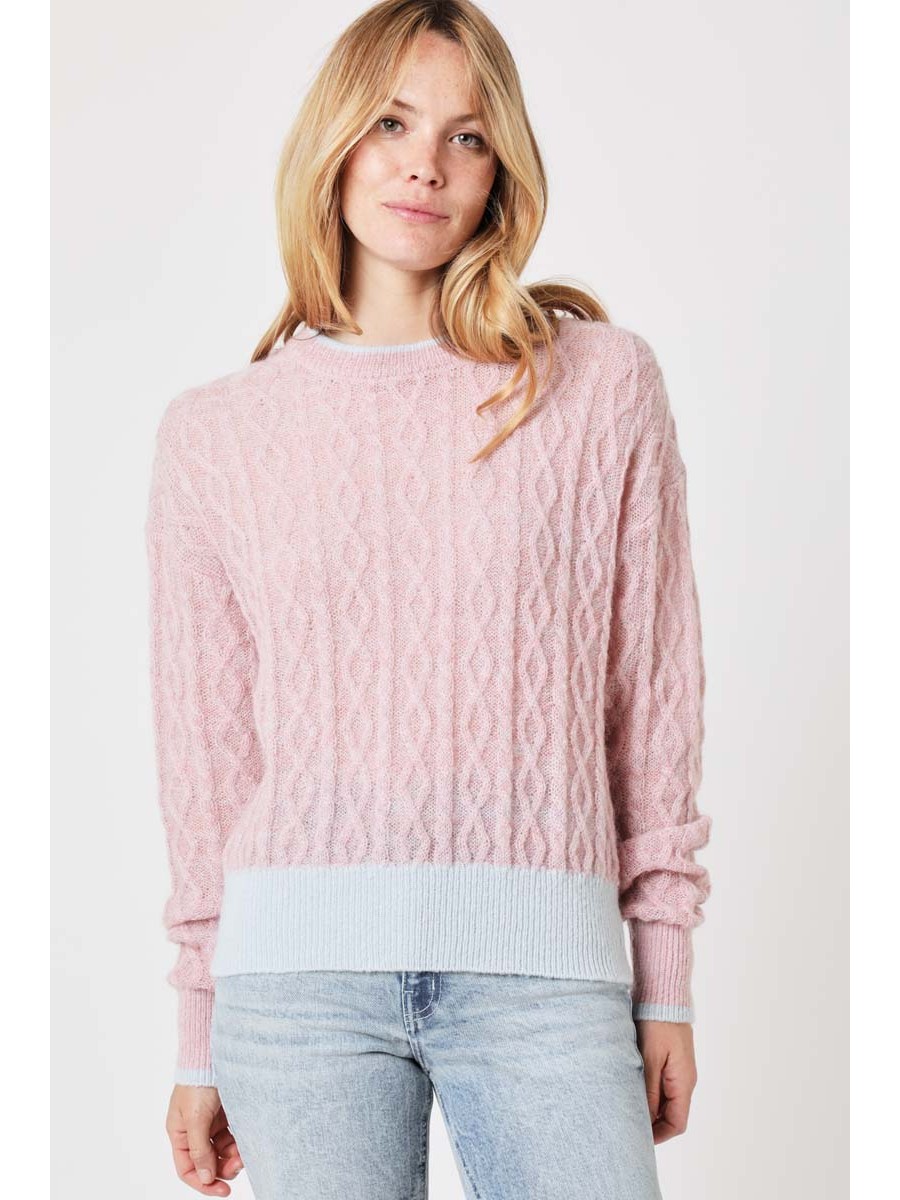 Pull ml col rond fil 2 couleur