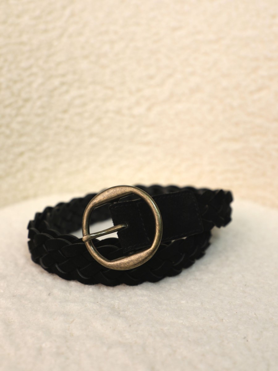 OPALE I Braided suede leather belt