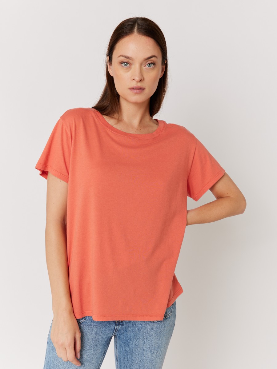 EDENAWINGS I  Wide-neck cotton T-shirt with wings