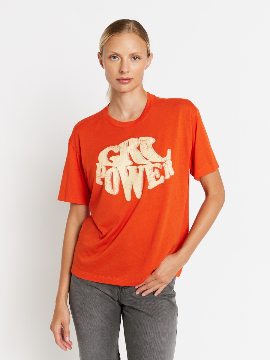 ETIENNE | Camiseta naranja obra de arte