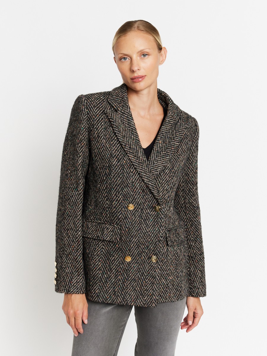 VAHIANA | Brown hooded suit jacket