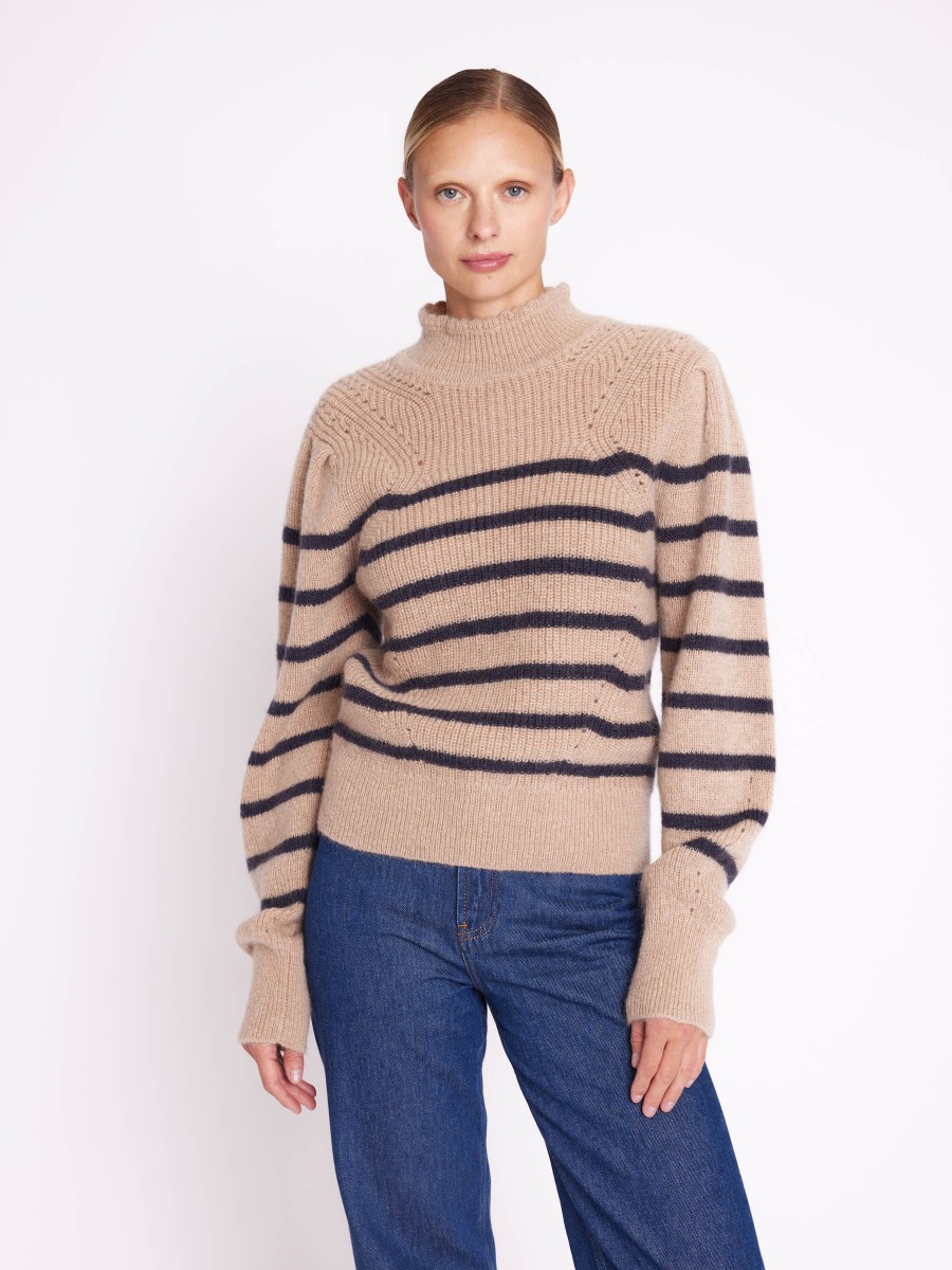 ANITANA | Jersey de rayas camel