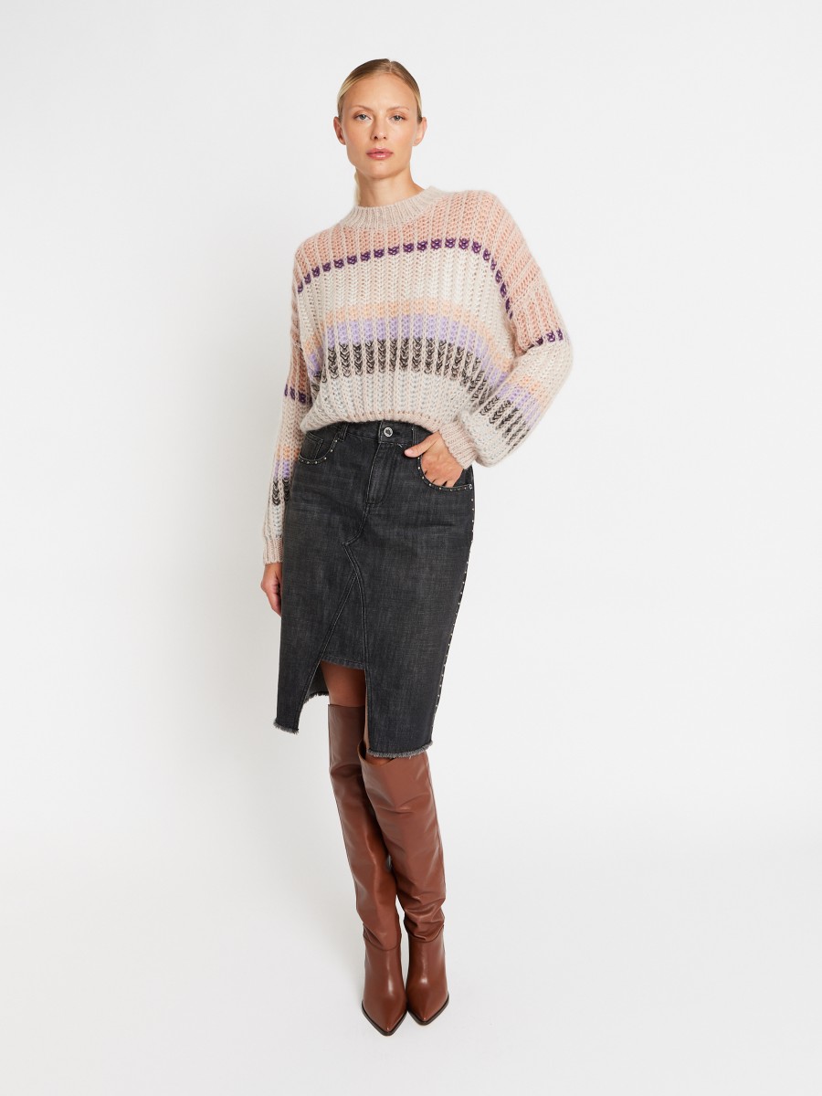 JUSTINEGREY | Grey denim skirt