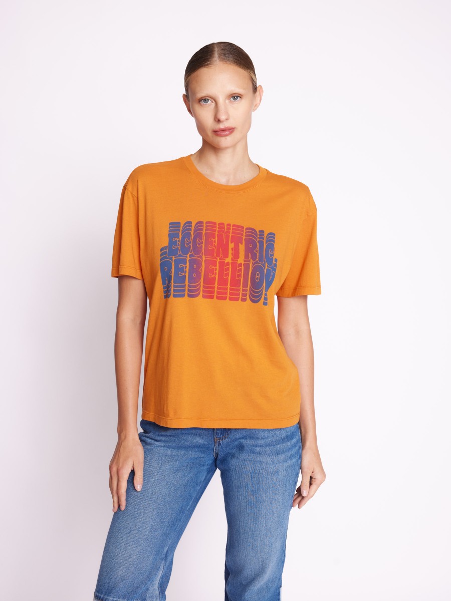 ELISA | Camiseta naranja obra de arte