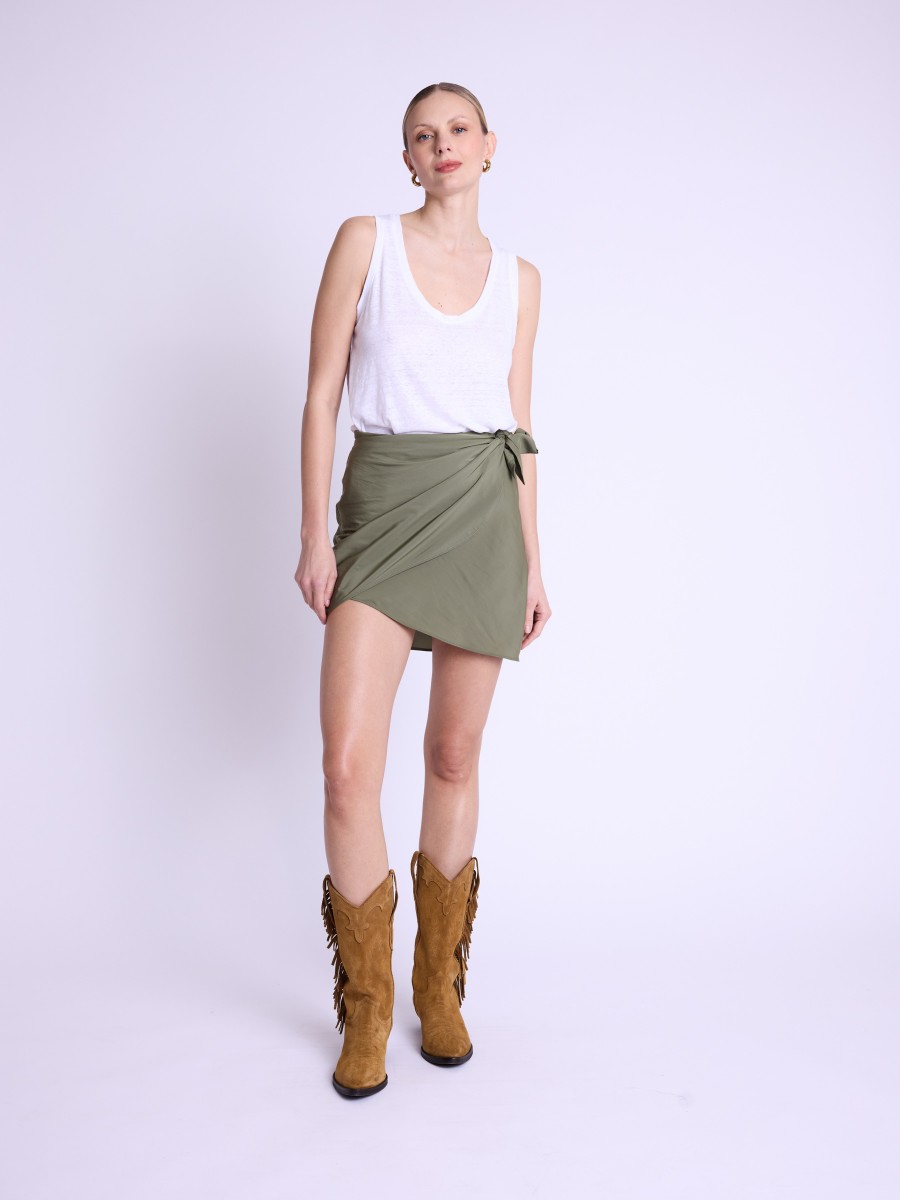 JACINTA | Khaki wrap skirt