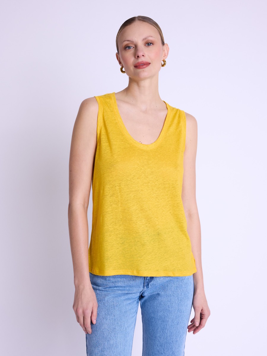 ELINE | Camiseta de lino amarilla