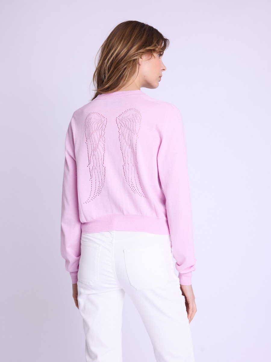 GISELLE | Pink cotton cardigan