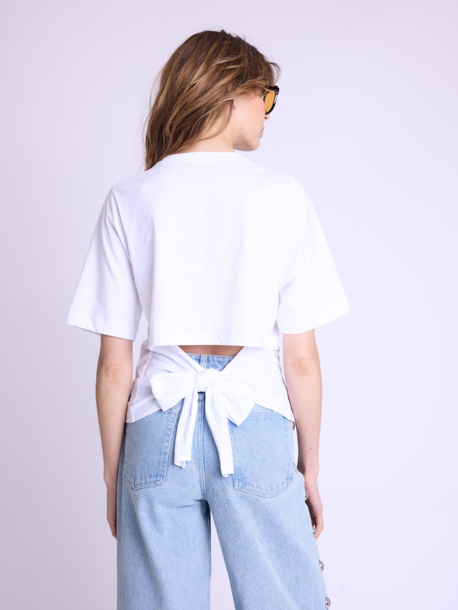 EUNOE | White halter T-shirt