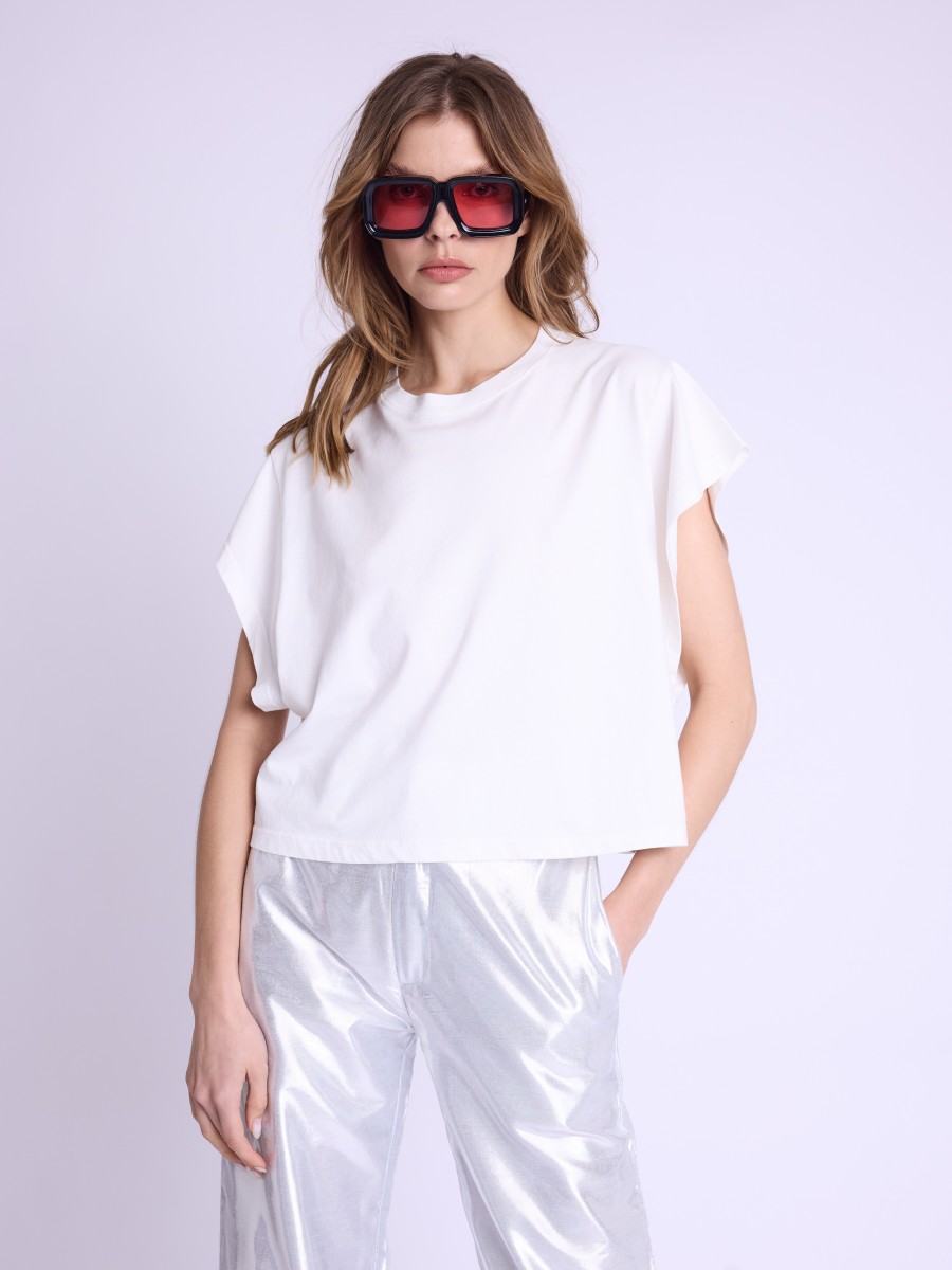 ERICA | T-shirt uni en coton blanc