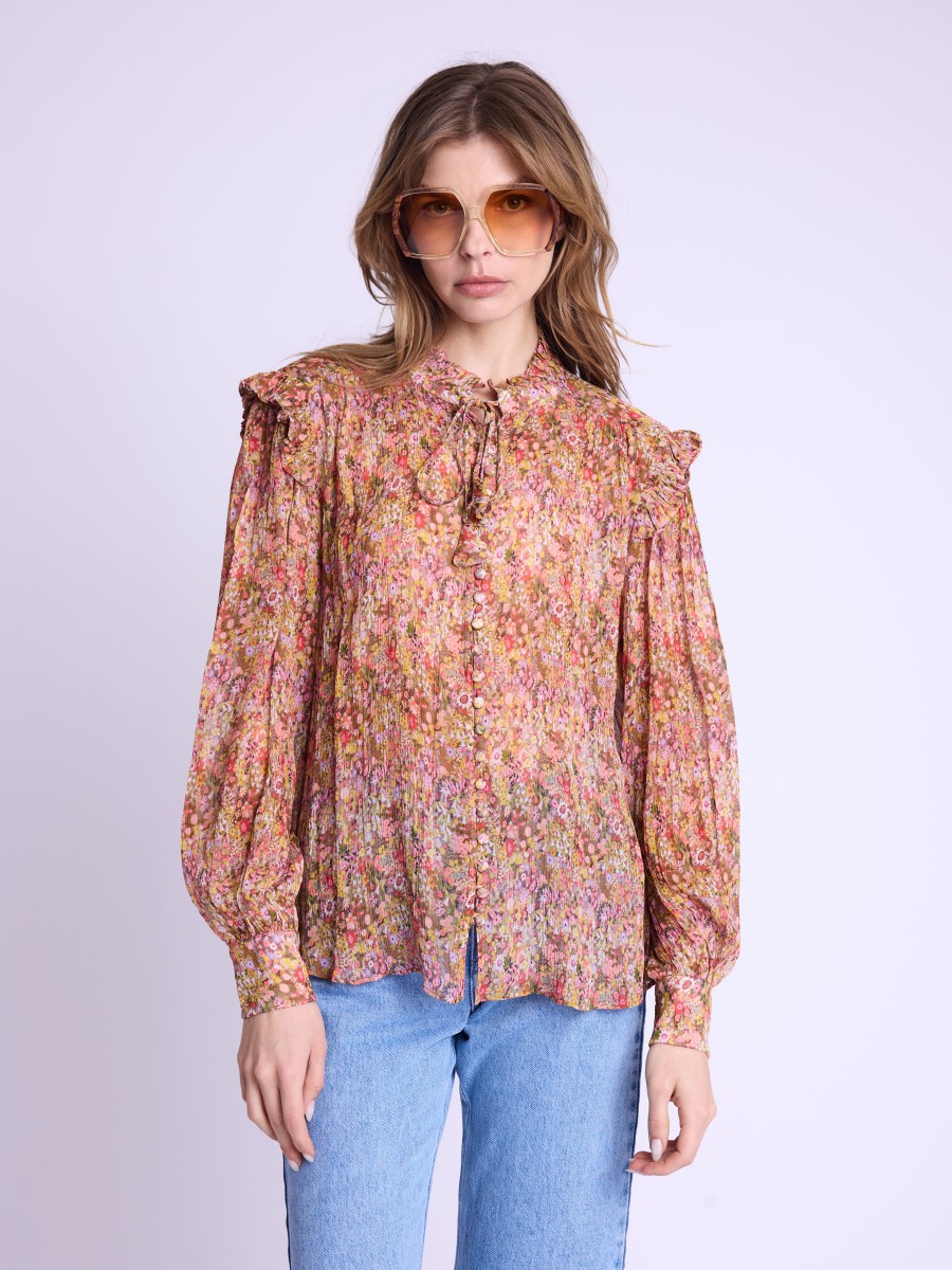 CHISCA | Floral print flowing blouse