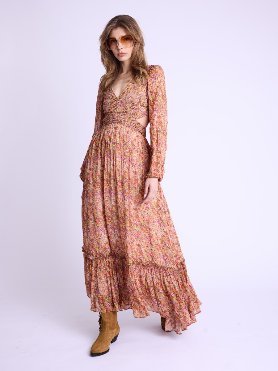 RIMA | Floral-print long dress in viscose