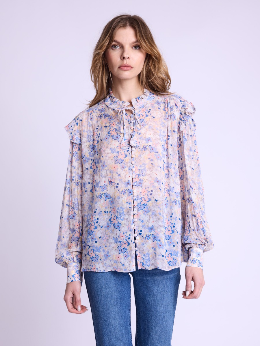 CHISCA | Floral print flowing blouse