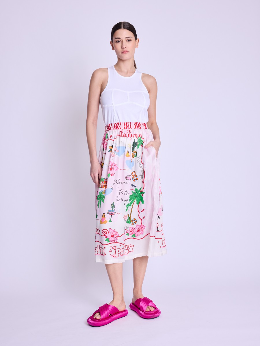 JOYCE | Summer print long skirt