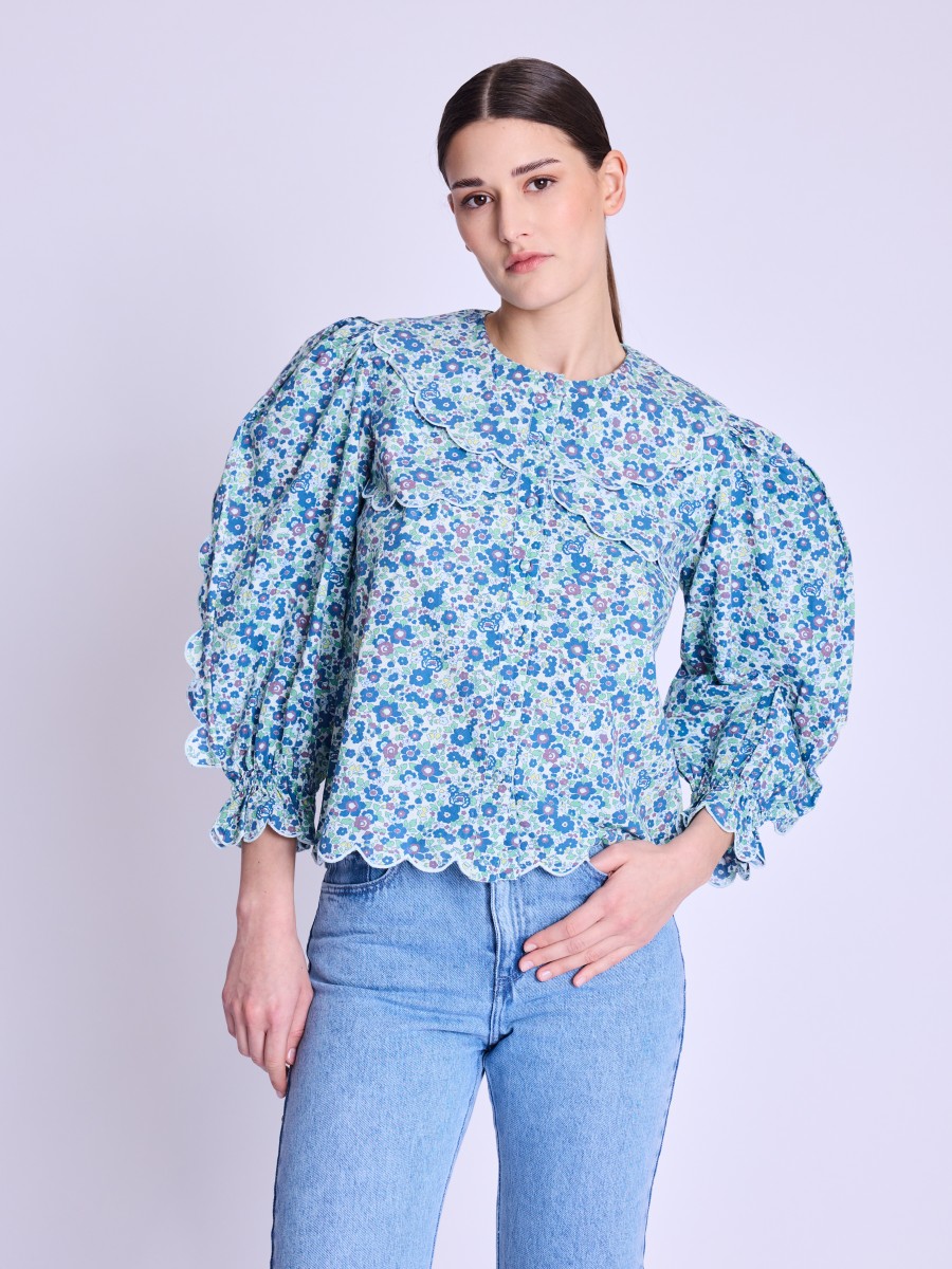 CARMINA | Floral print long sleeve shirt