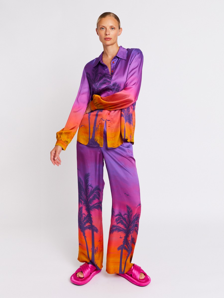 PIERRE | Fluid trousers with print