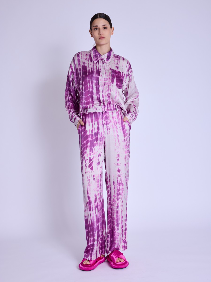 PIERRE | Pantalon fluide violet