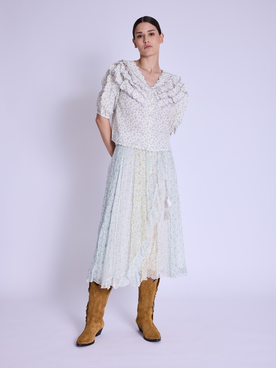 JASPER | Falda de viscosa con estampado floral
