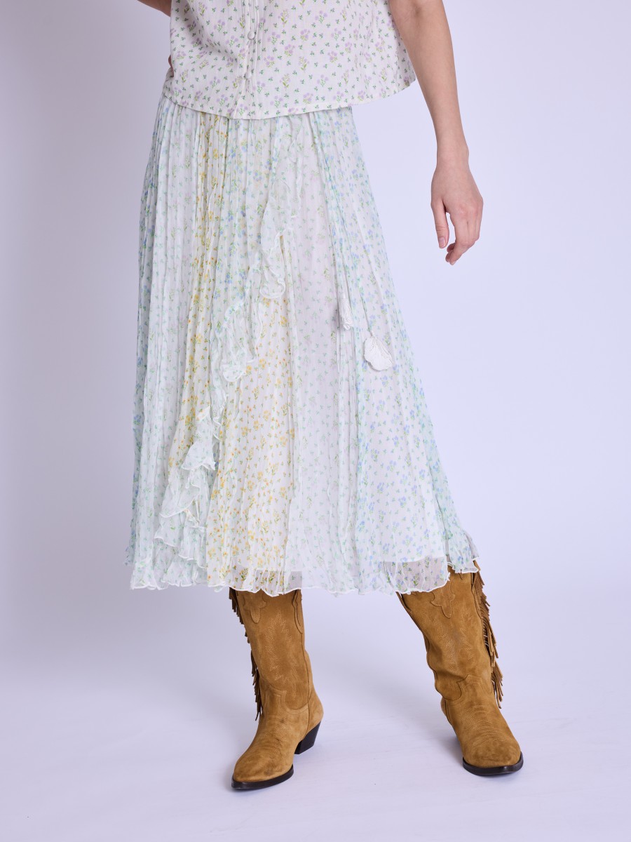 JASPER | Floral print viscose skirt