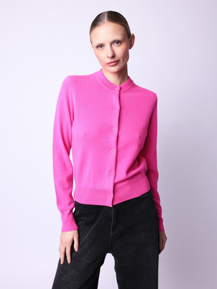 ATI Cardigan | Pink cashmere cardigan