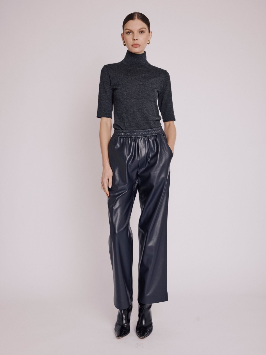 Pantalon PRESTON | Pantalon en simili cuir coupe droite