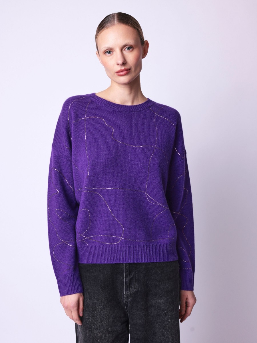 Pull APOLLO |Pull manches longues orné de strass