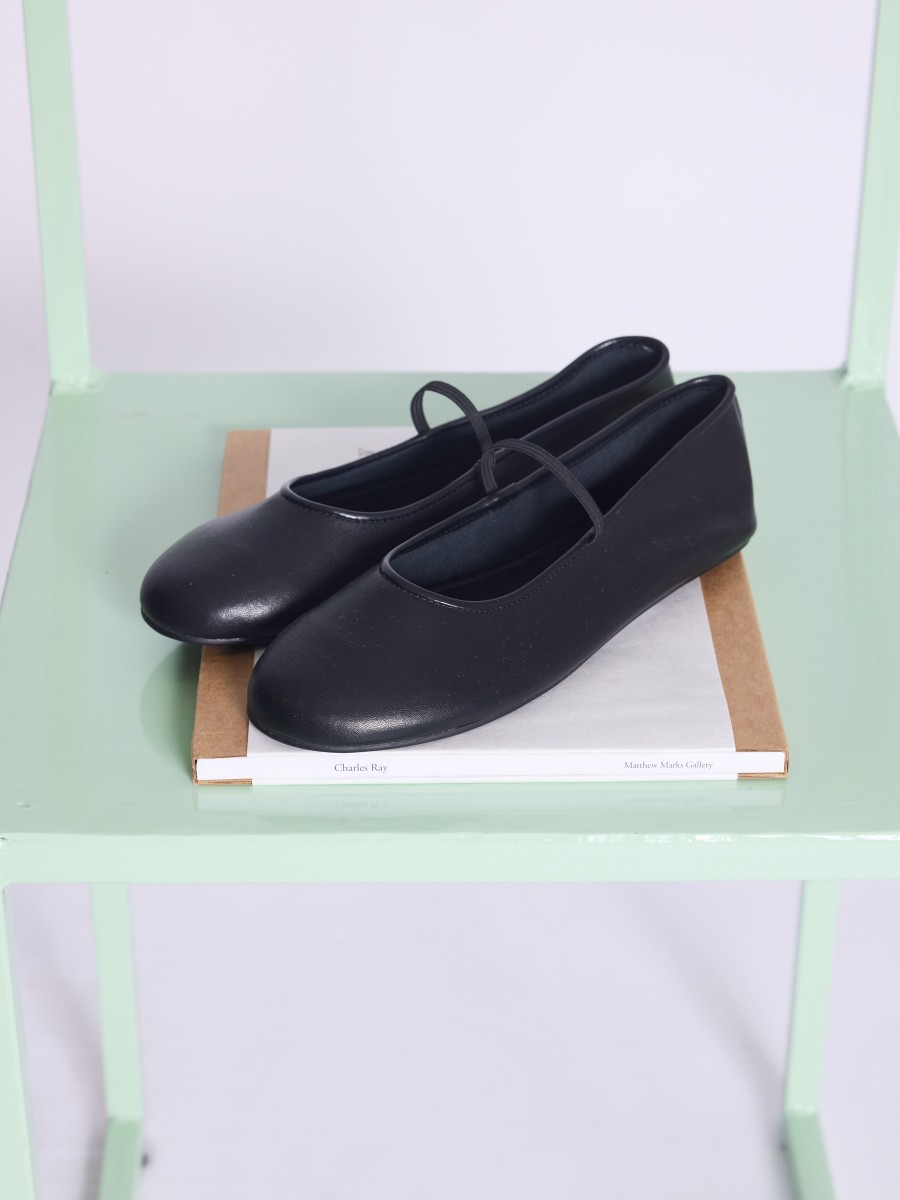 Ballerinas ORERA | Classic black ballerinas with elastic handle