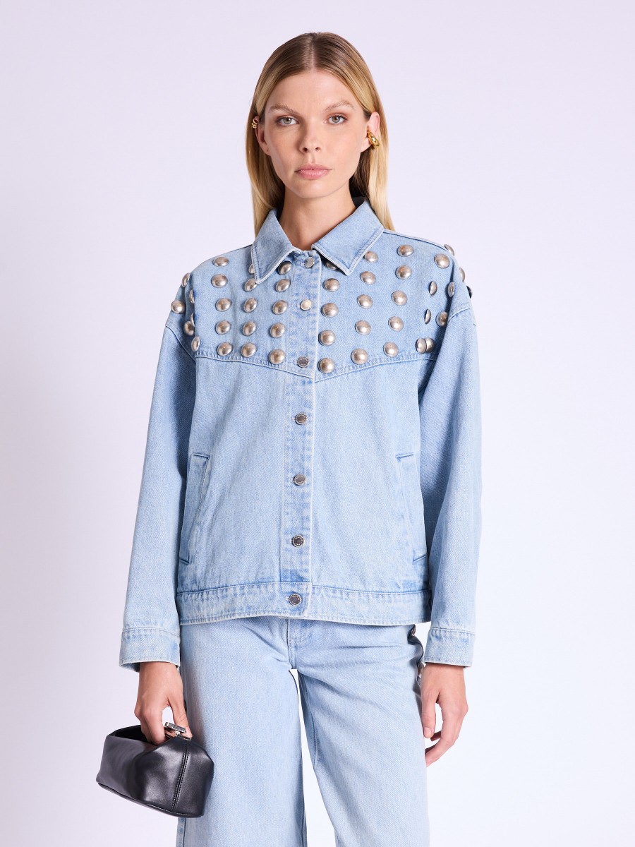 VIVI | Veste en jean à clous