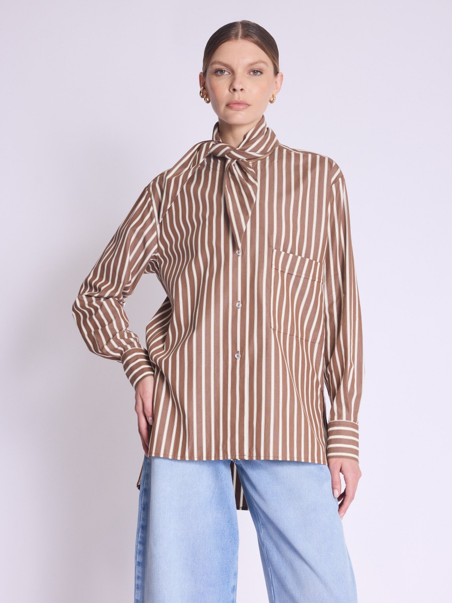 CUMAA Shirt | Striped shirt with removable collar