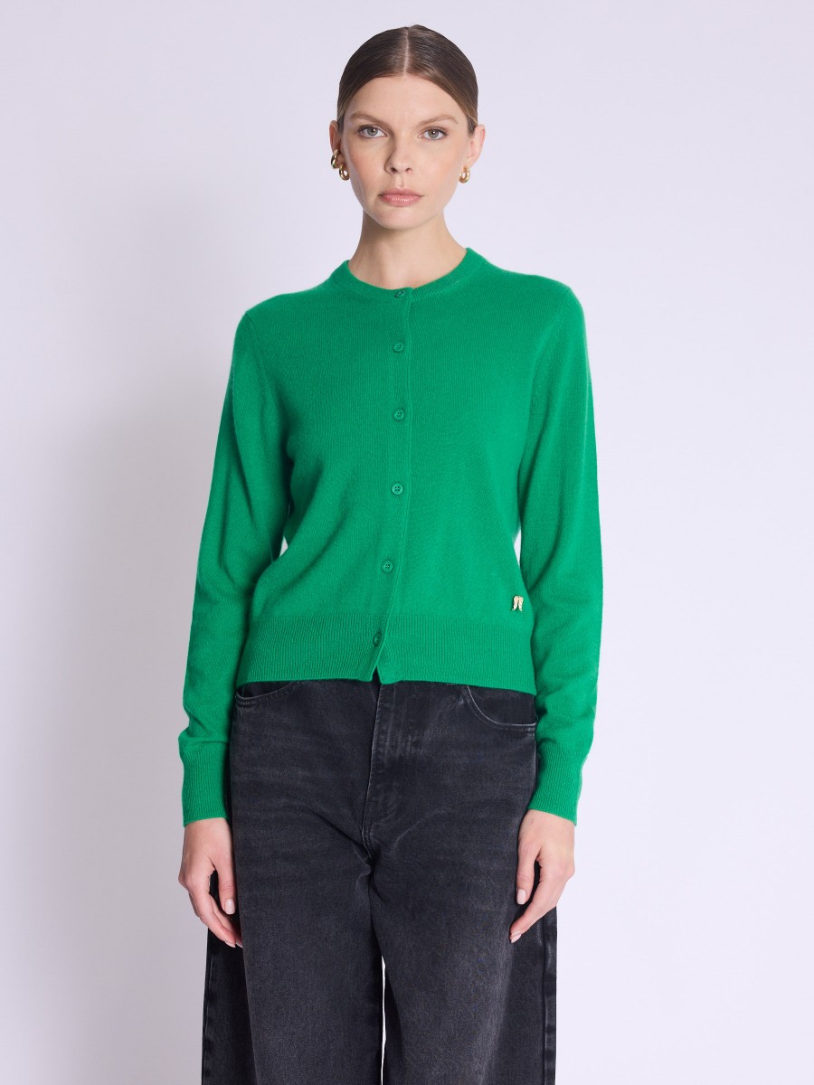 ATIGILET Cardigan | Green Cashmere Cardigan