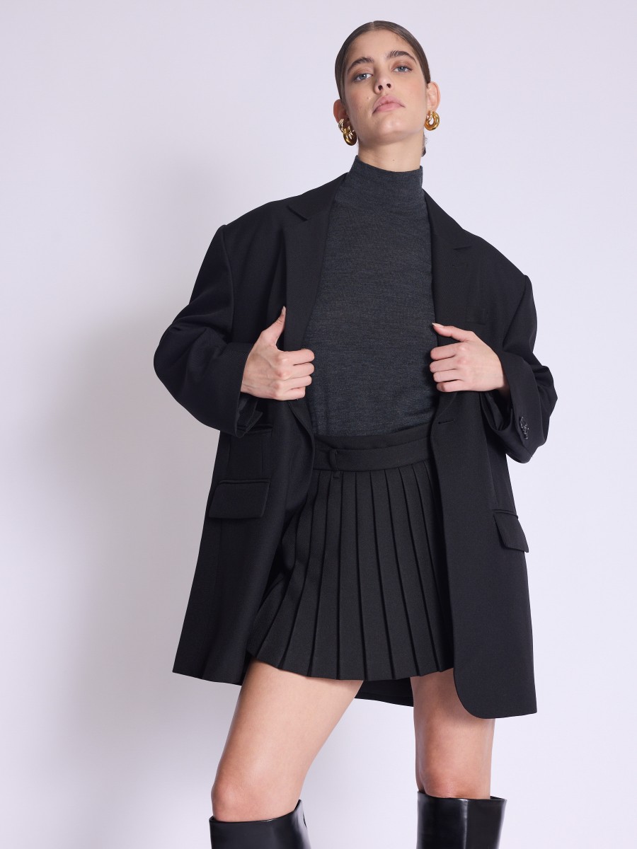 JANINE skirt |Mini skirt with black pleats