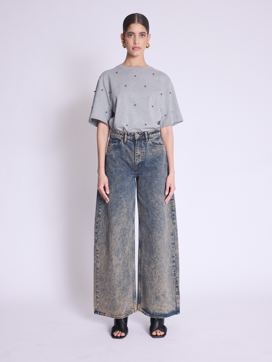 Jean OTAWA | Blue high waist bubble cut jeans