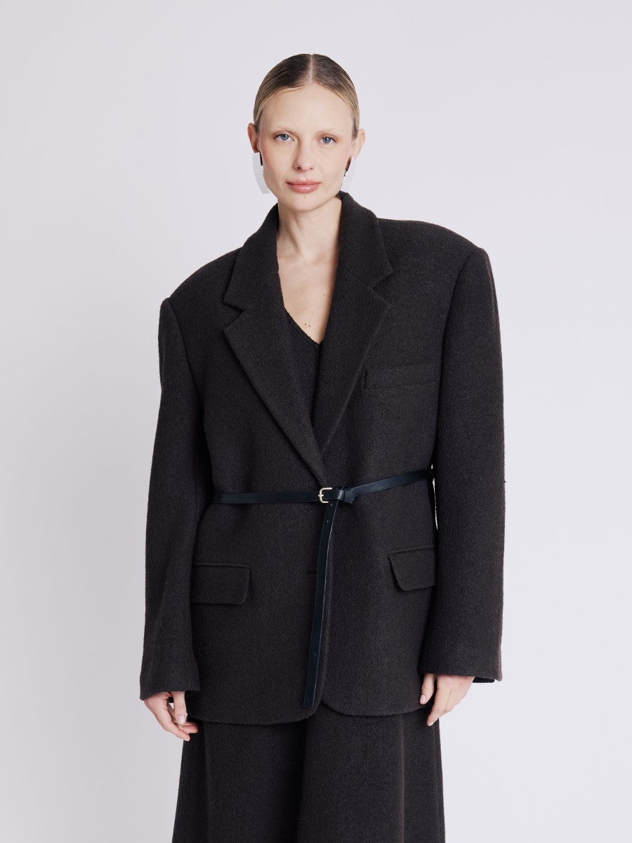 VILA Blazer | Mid-length Blazer with Thin Belt