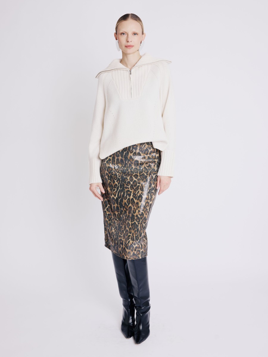 JAMYLA skirt | Leopard print Long bodycon skirt