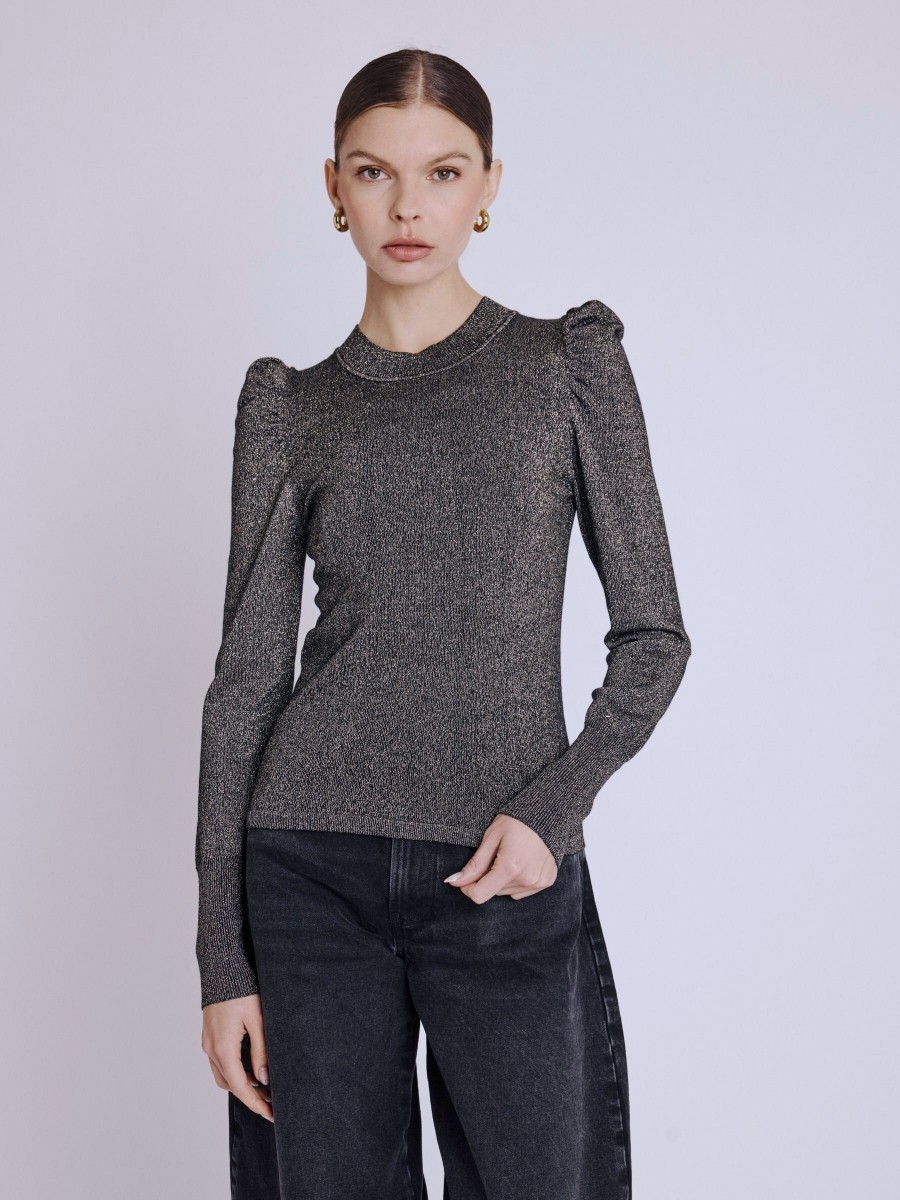 ASTRA sweate | Short sweater with long puff sleeves on the shoulders