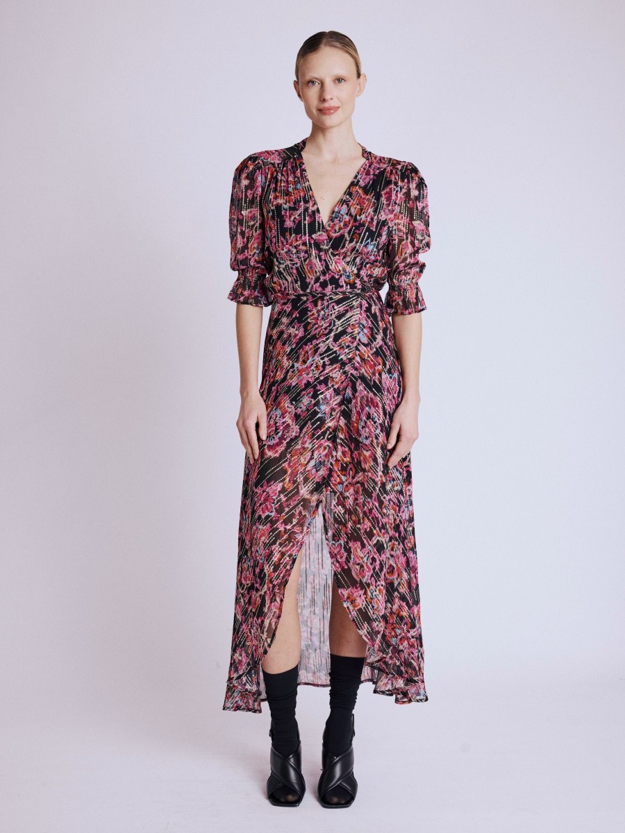 Robe RONIA | Robe longue portefeuille à imprimé floral