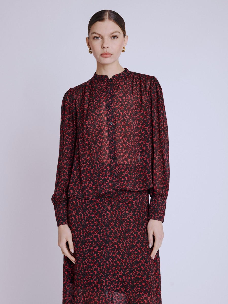 CORNA Shirt | Printed Mandarin Collar Shirt