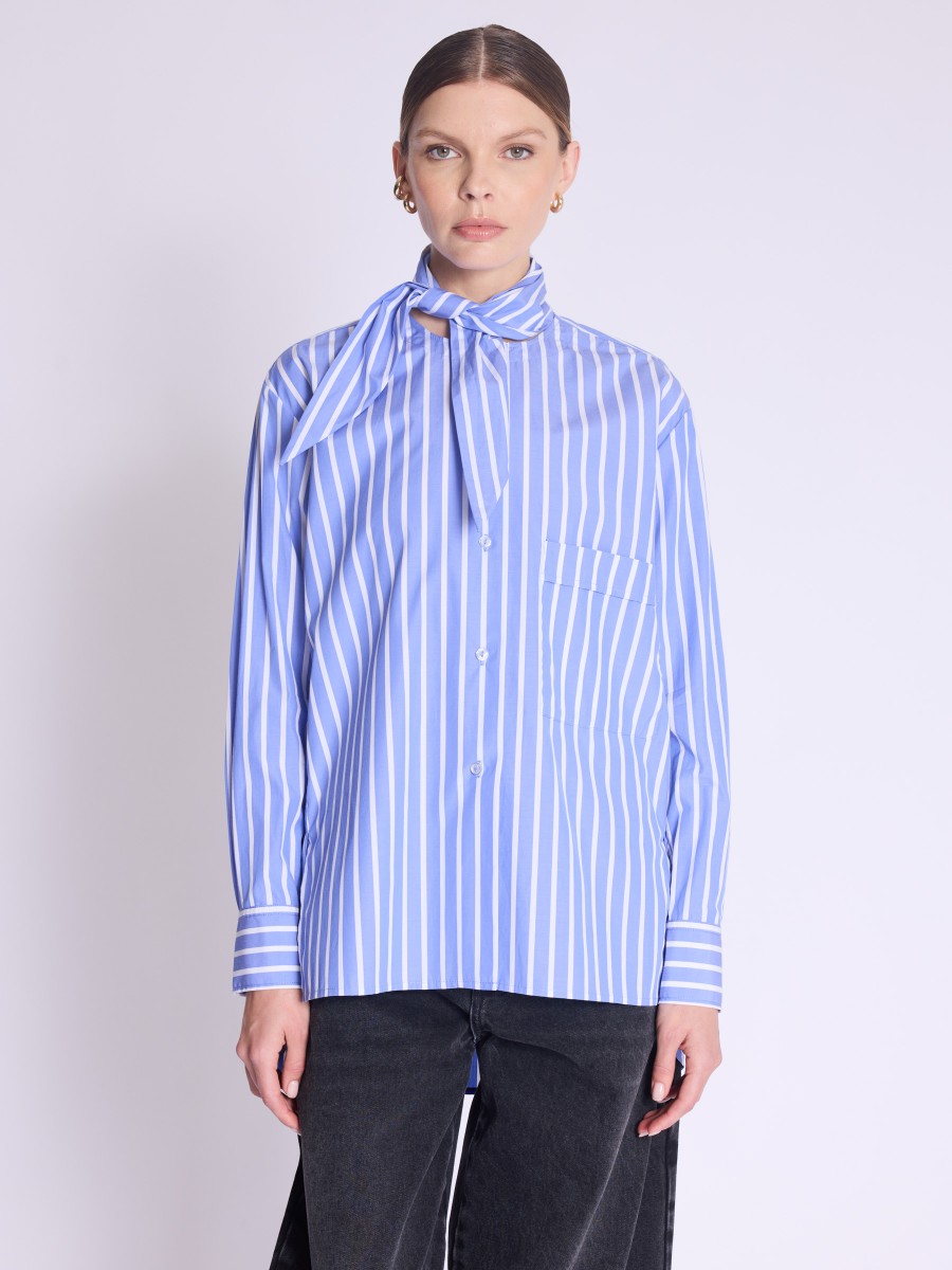 CUMAA Shirt | Striped shirt with removable collar