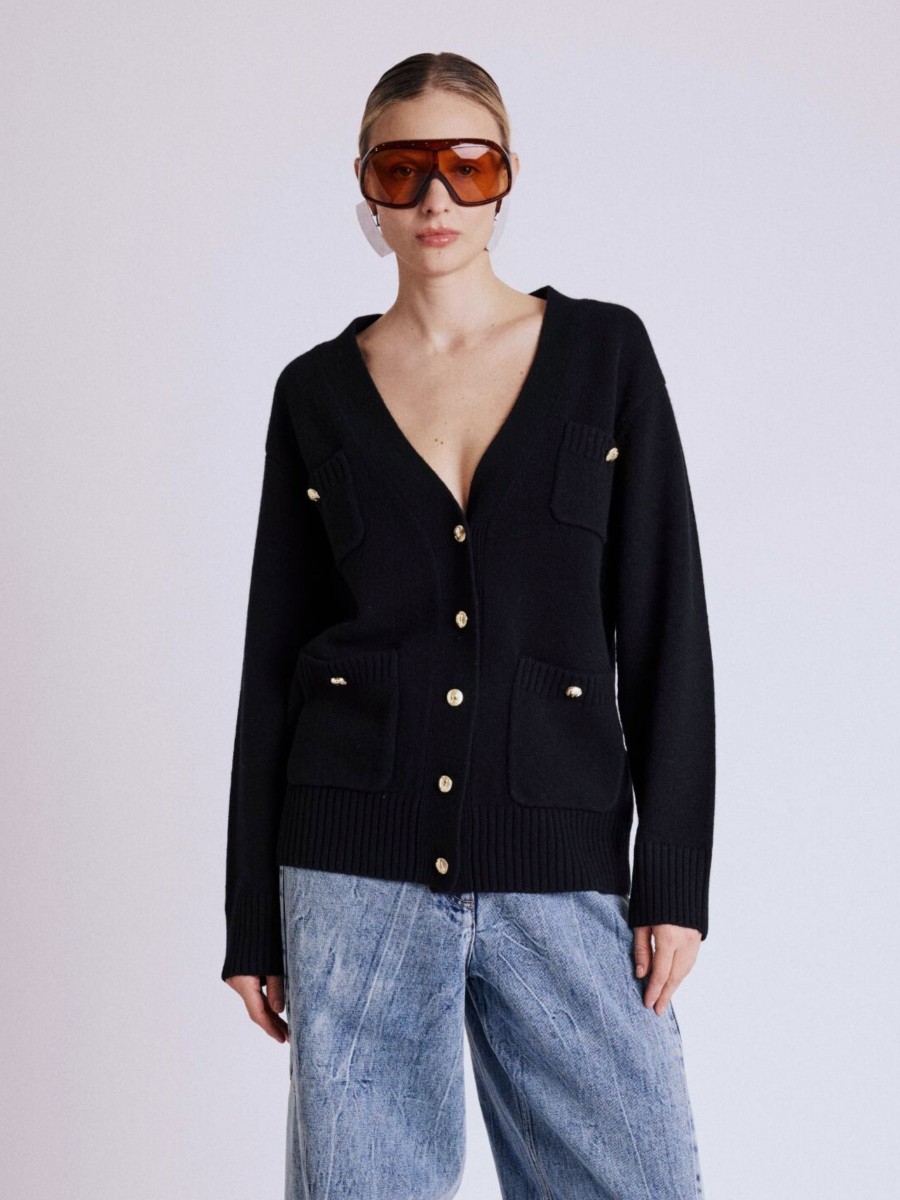 GREGOR cardigan | Long-sleeved V-neck cardigan with pockets