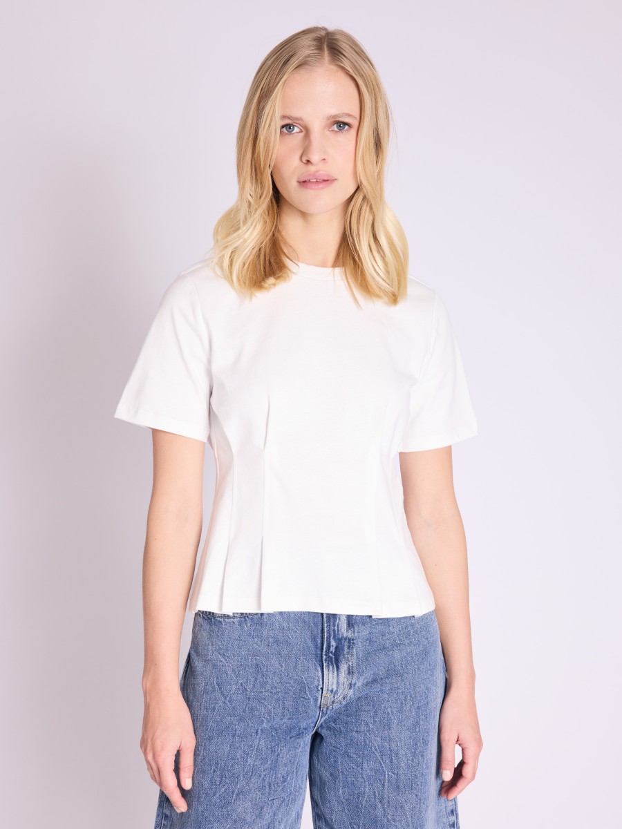 EDWIN T-Shirt | White short fitted T-Shirt with round neck