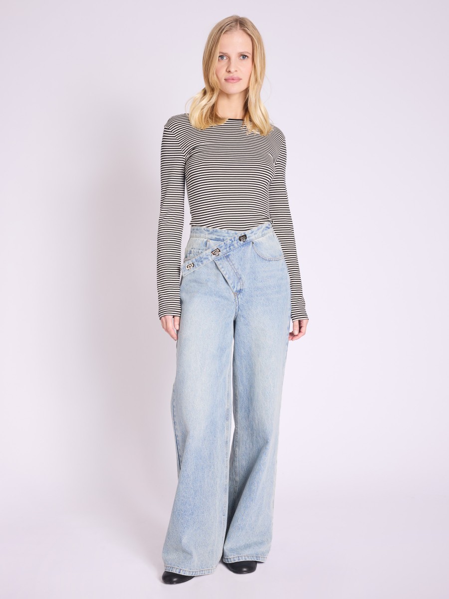 Jean DETROIT | Blue slant fly jeans