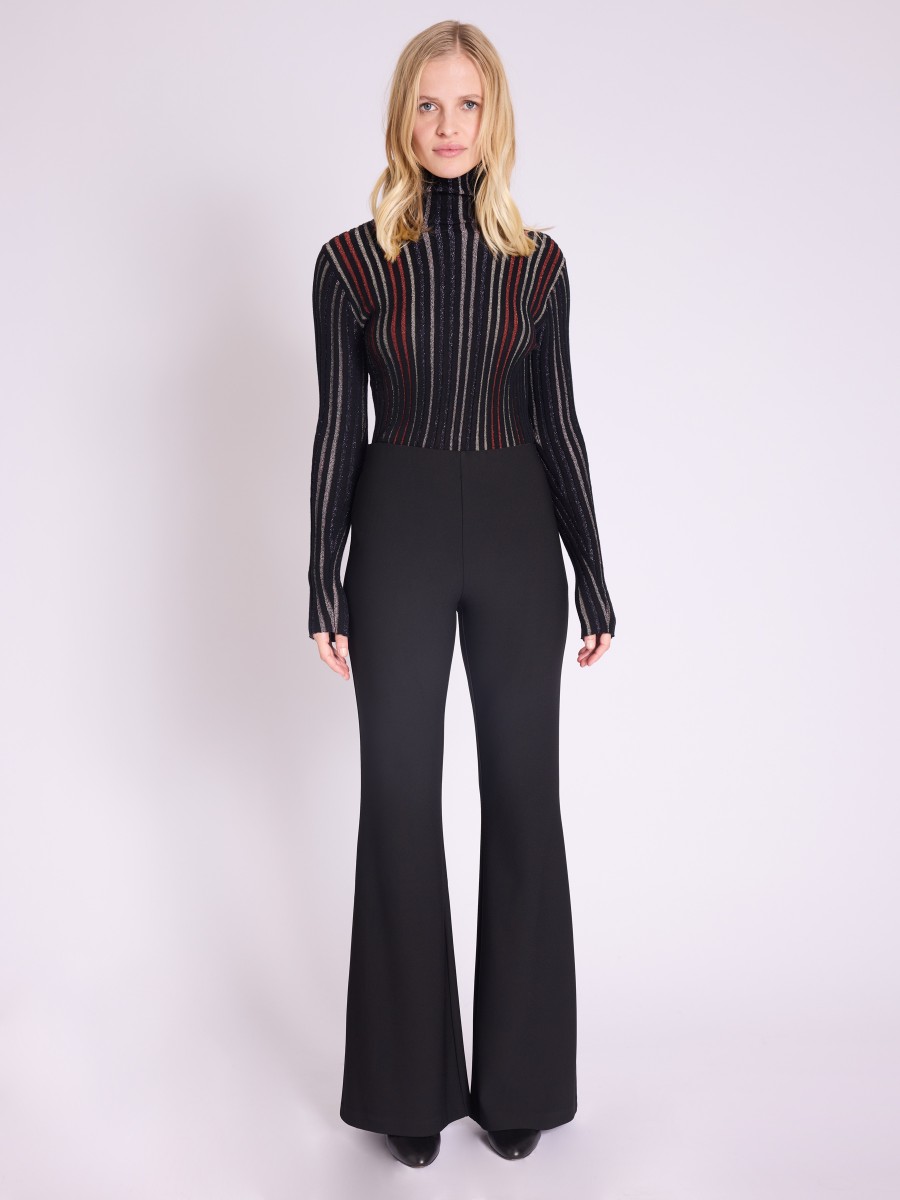 POPPY Pants | Black high-waisted flared pants