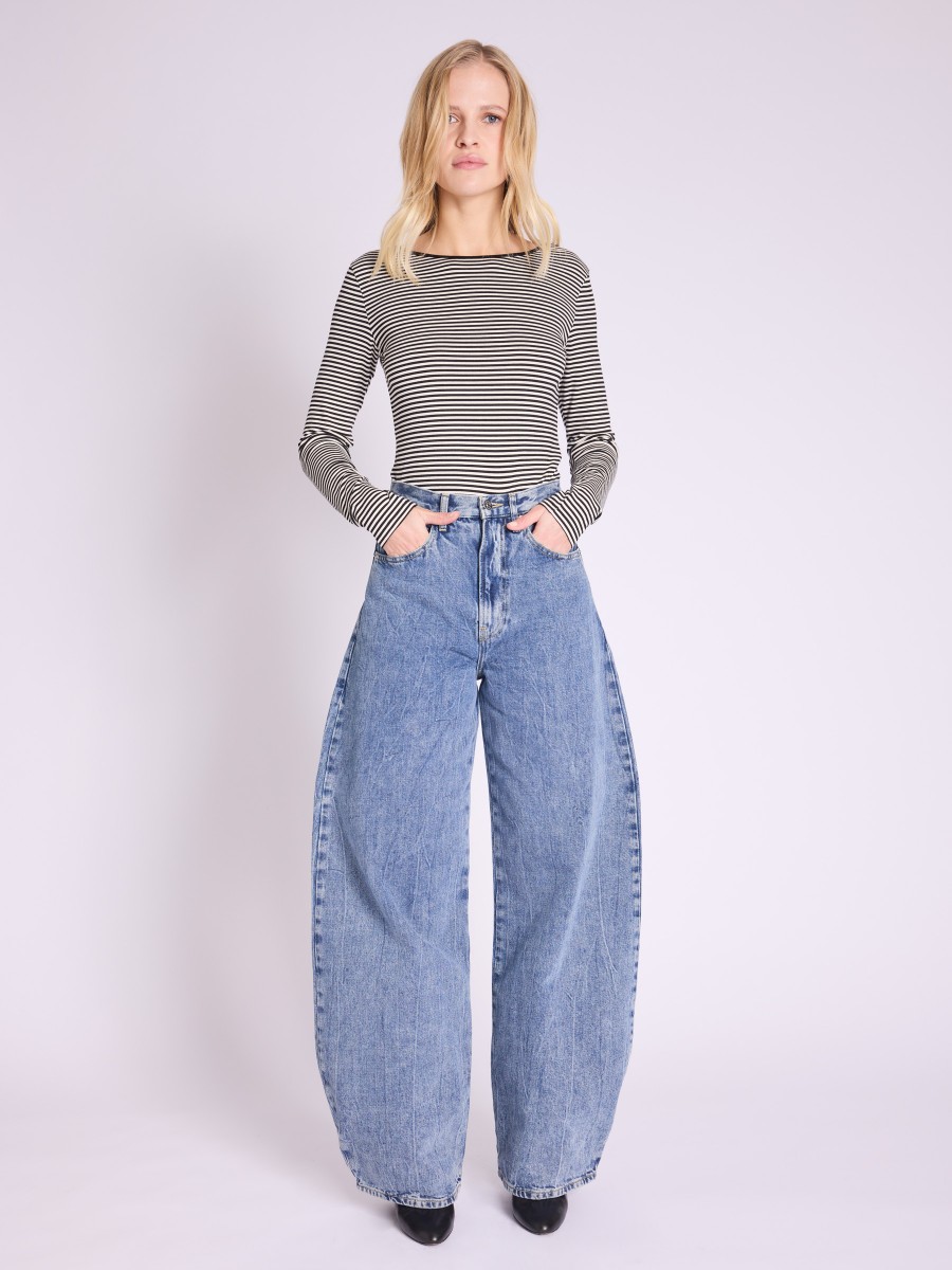 Jean MEXICO | Jean bleu coupe wide leg ample