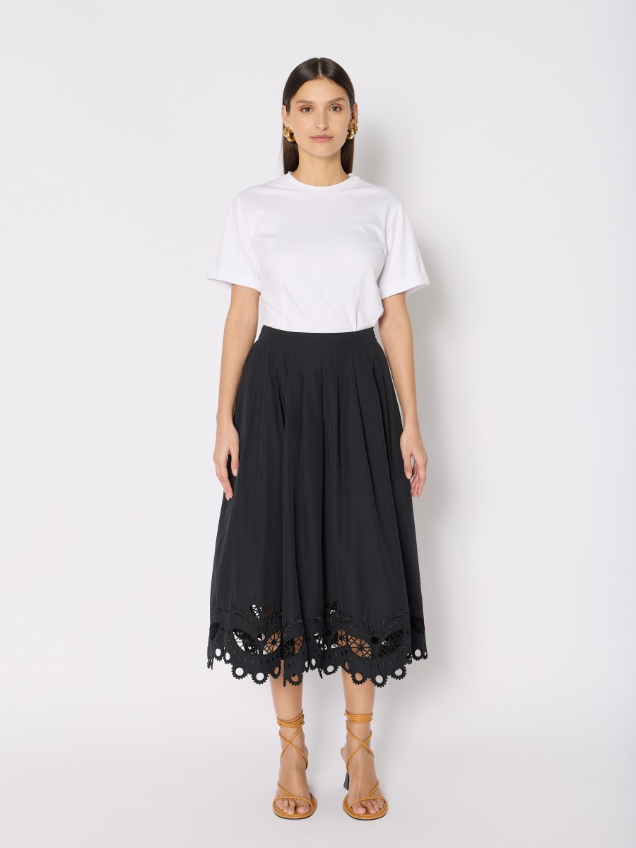 JULIANA Skirt | Voluminous black midi skirt