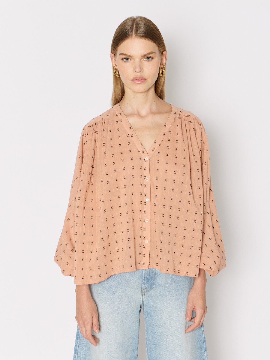 CHAYA | Loose pink shirt with puffed sleeves